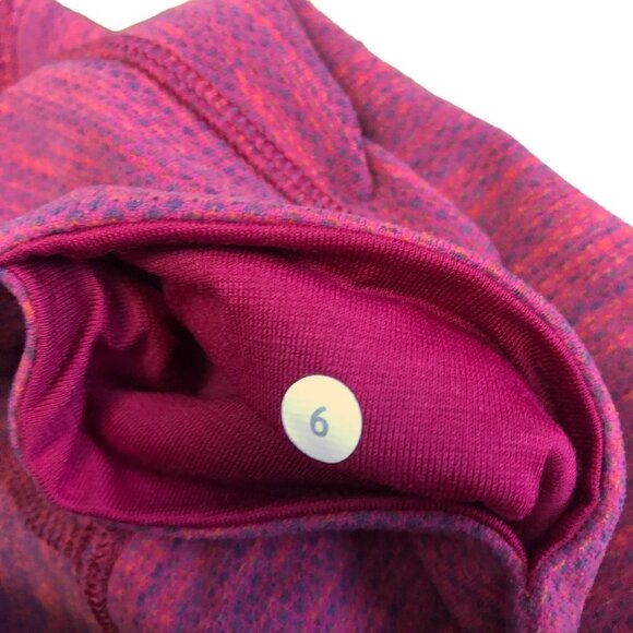 Lululemon Cropped Leggings Size 6 Pink Purple VGUC - Picture 5 of 5